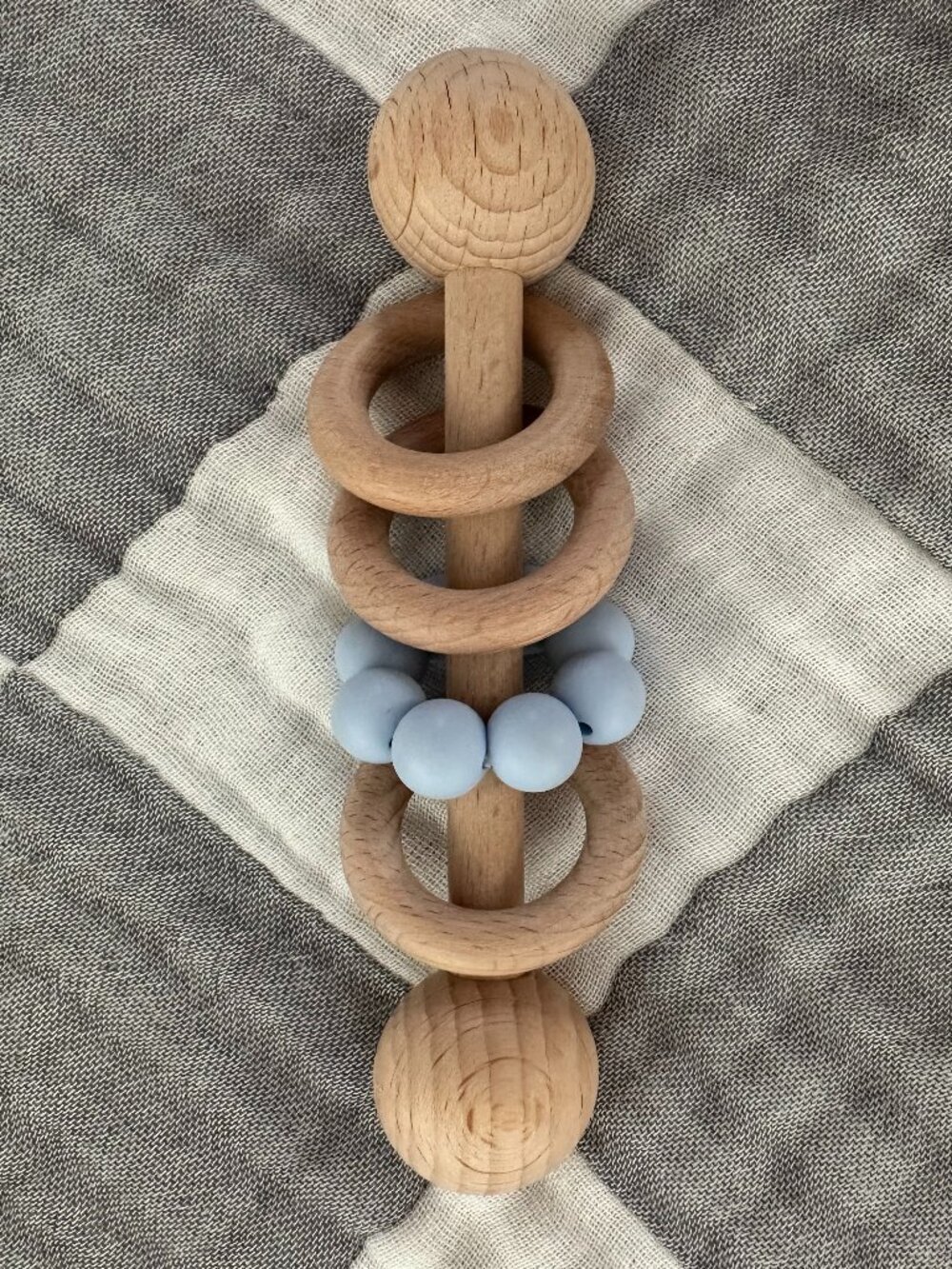 ⭐NWOT - HANDMADE BEECHWOOD BABY RATTLE⭐ - Picture 2 of 2